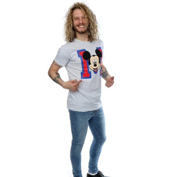 Disney Mens Mickey Mouse M Face T-shirt