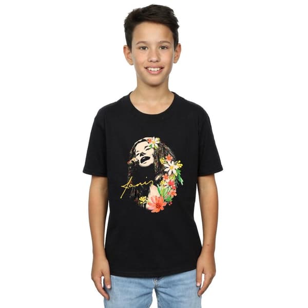 Janis Joplin T-shirt med blommönster för pojkar