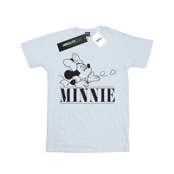 Disney Womens/Ladies Minnie Mouse Kiss Cotton Boyfriend T-Shirt
