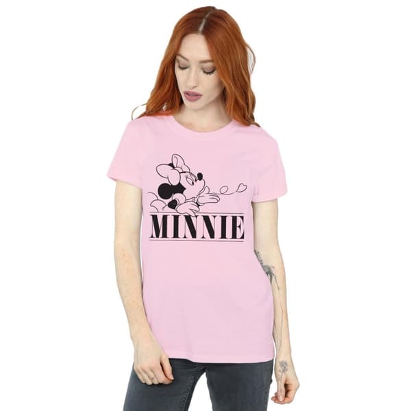 Disney Womens/Ladies Minnie Mouse Kiss Cotton Boyfriend T-Shirt