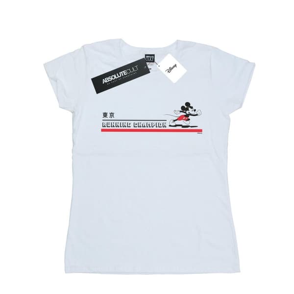 Disney Womens/Ladies Mickey Mouse Running Champion Cotton T-Shirt