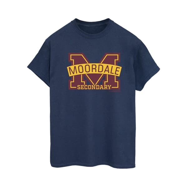 Netflix Womens/Ladies Sex Education Moordale M Logo 2 Cotton Boyfriend T-Shirt
