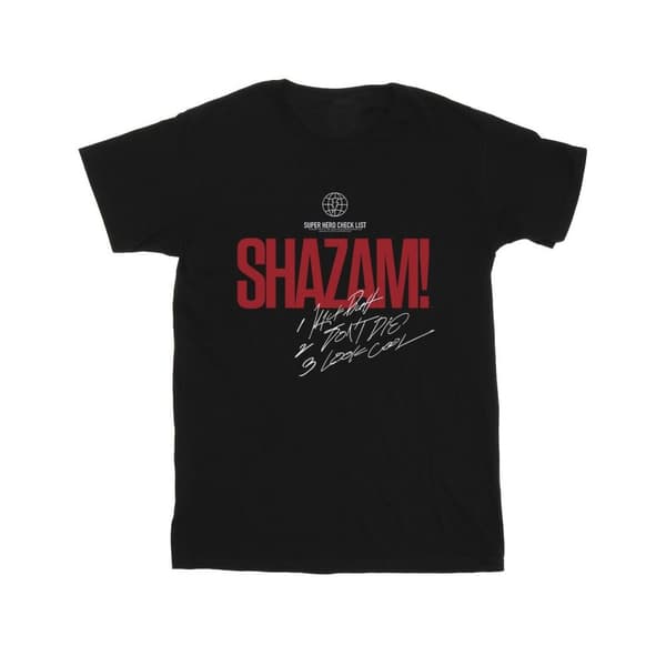 DC Comics Girls Shazam Fury Of The Gods Super Hero Checklist Bomulls-T-shirt