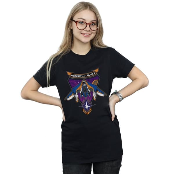 Marvel Womens/Ladies Guardians Of The Galaxy Rockin´ Milano Cotton Boyfriend T-Shirt