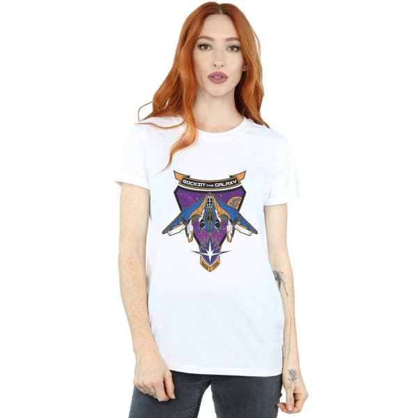 Marvel Dam/Tjej Guardians Of The Galaxy Rockin´ Milano Boyfriend T-shirt i bomull