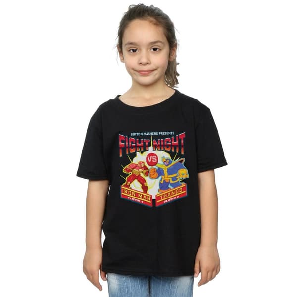 Marvel Girls Fight Night Iron Man Vs Thanos Cotton T-Shirt