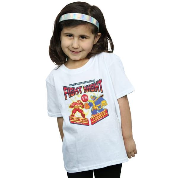 Marvel Girls Fight Night Iron Man Vs Thanos Cotton T-Shirt