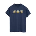 Miniatyrbild 1 av 3: Star Wars Dam/Tjej The Mandalorian Grogu Poses Boyfriend-T-shirt i bomull