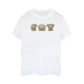 Miniatyrbild 1 av 3: Star Wars Dam/Tjej The Mandalorian Grogu Poses Boyfriend-T-shirt i bomull