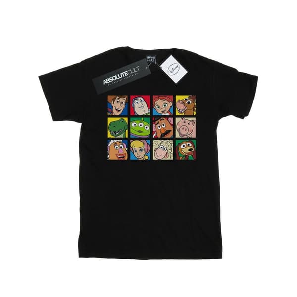 Disney Dam/Tjej Toy Story Character Squares Boyfriend T-shirt i bomull