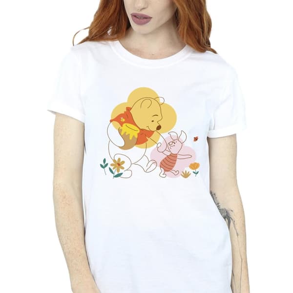 Disney Womens/Ladies Winnie The Pooh Piglet Cotton Boyfriend T-Shirt