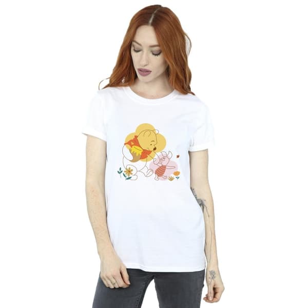 Disney Womens/Ladies Winnie The Pooh Piglet Cotton Boyfriend T-Shirt