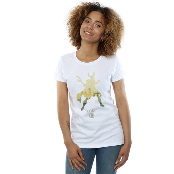 Marvel Womens/Ladies Loki Silhouette Cotton T-Shirt