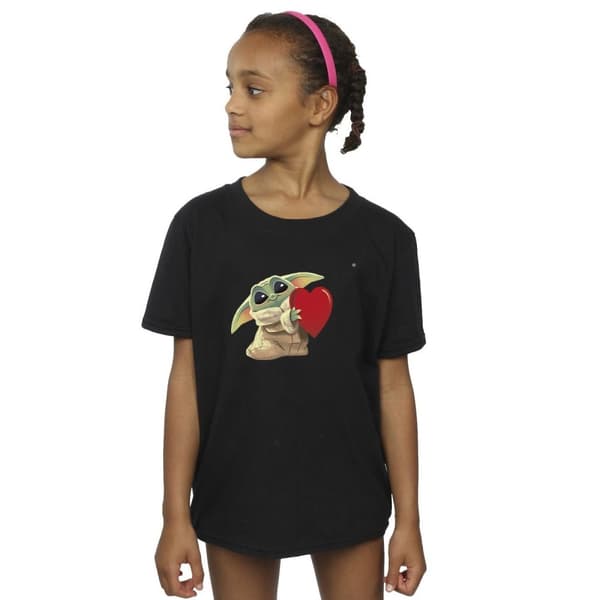Star Wars Girls The Mandalorian The Kids With Heart Cotton T-Shirt