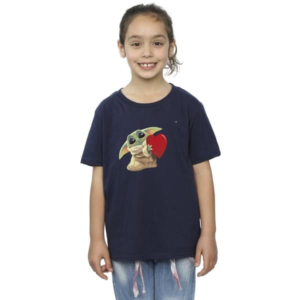 Star Wars Girls The Mandalorian The Kids With Heart Cotton T-Shirt