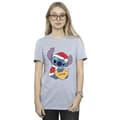 Miniatyrbild 1 av 2: Disney Dam/Lillo And Stitch Christmas Love Biscuit Boyfriend T-shirt i bomull för damer