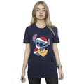 Pikkukuva 1 / 2: Disney Womens/Ladies Lilo And Stitch Christmas Love Biscuit Cotton Boyfriend T-Shirt