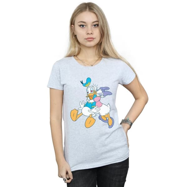 Disney Womens/Ladies Donald And Daisy Duck Kiss Cotton T-Shirt