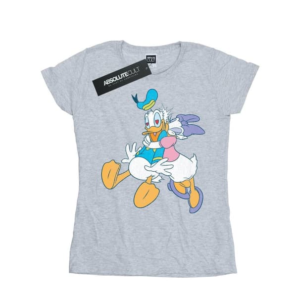 Disney Womens/Ladies Donald And Daisy Duck Kiss Cotton T-Shirt
