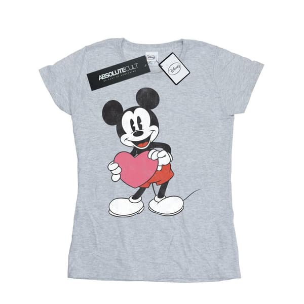Disney Dam/Tjej Musse Pigg Alla Hjärtans Hjärta T-shirt i bomull