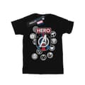 Miniatyrbild 1 av 3: Marvel T-shirt i bomull med hjältemärke för flickor