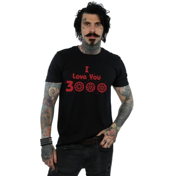 Marvel Mens Avengers Endgame I Love You 3000 Circuits T-shirt