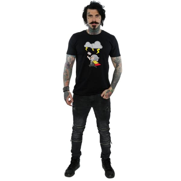 Marvel Mens Kawaii Thor God Of Thunder T-Shirt