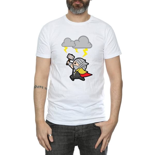 Marvel Mens Kawaii Thor God Of Thunder T-Shirt
