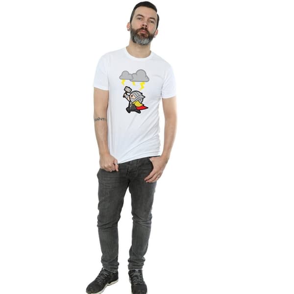 Marvel Mens Kawaii Thor God Of Thunder T-Shirt
