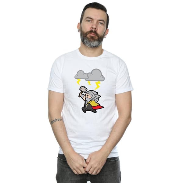 Marvel Mens Kawaii Thor God Of Thunder T-Shirt