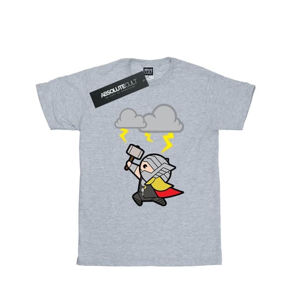 Marvel Mens Kawaii Thor God Of Thunder T-Shirt