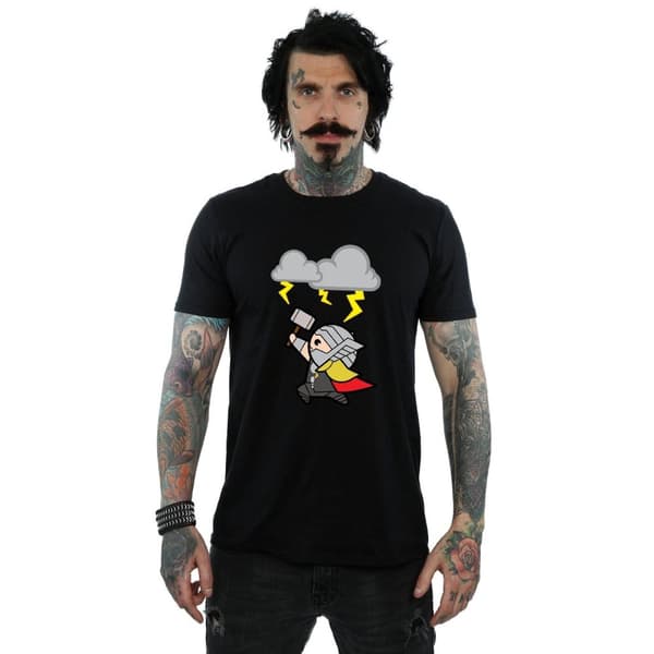 Marvel Mens Kawaii Thor God Of Thunder T-Shirt