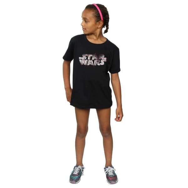 Star Wars The Last Jedi Spray Logo T-shirt i bomull för flickor