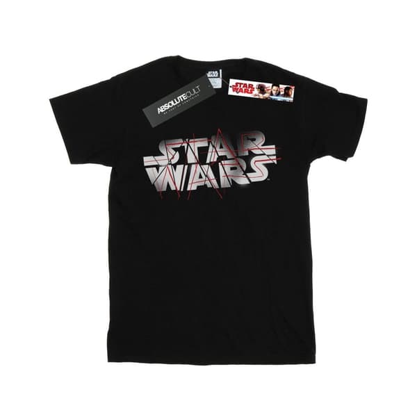 Star Wars The Last Jedi Spray Logo T-shirt i bomull för flickor Black 5-6 Years