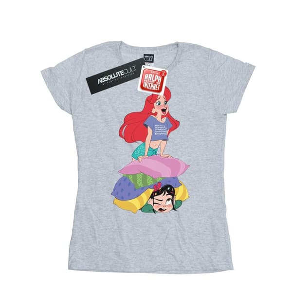 Disney Dam/Tjej Wreck It Ralph Ariel And Vanellope T-shirt i bomull