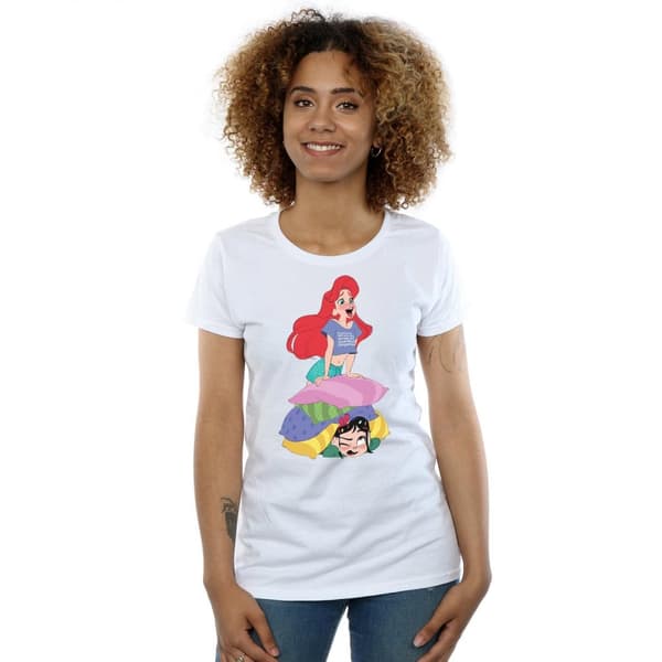 Disney Dam/Tjej Wreck It Ralph Ariel And Vanellope T-shirt i bomull