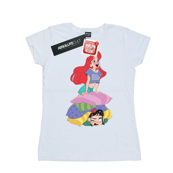 Disney Dam/Tjej Wreck It Ralph Ariel And Vanellope T-shirt i bomull White S