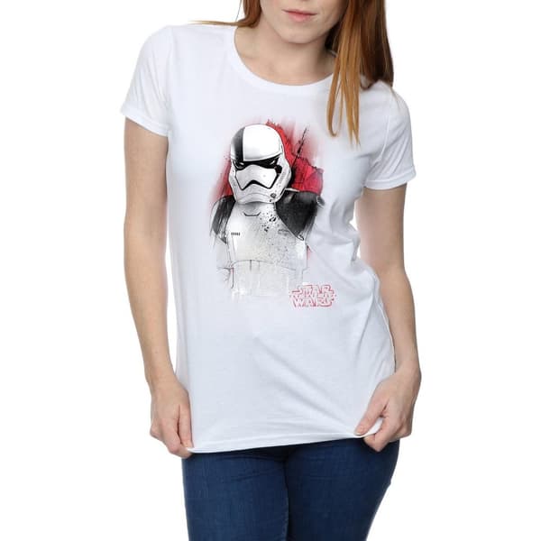 Star Wars Womens/Ladies The Last Jedi Stormtrooper Brushed Cotton T-Shirt