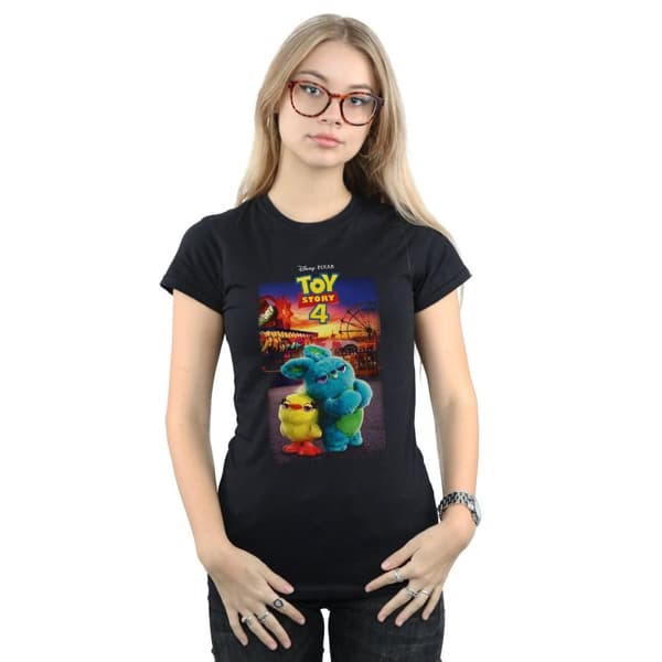 Disney Dam/Tjej Toy Story 4 Ducky And Bunny Poster T-shirt i bomull