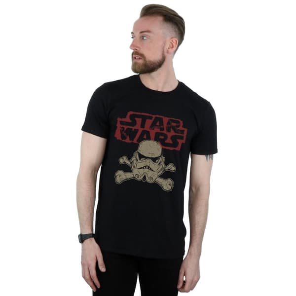 Star Wars T-shirt med Stormtrooper-skalle och logotyp för herrar