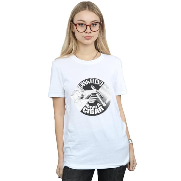 Pink Floyd Womens/Ladies Have A Cigar Cotton Boyfriend T-Shirt