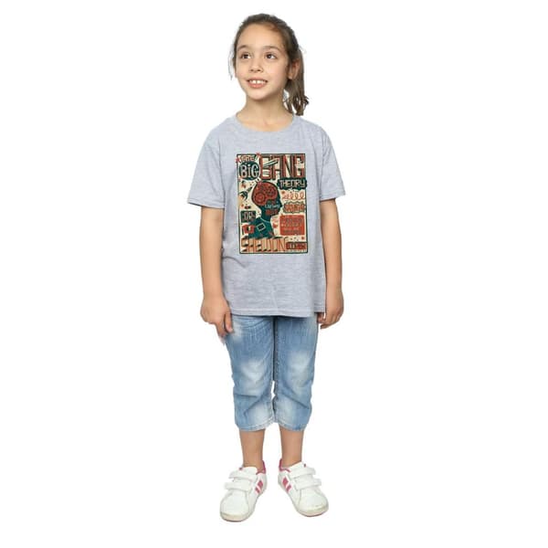 Big Bang Theory T-shirt i bomull med infografisk affisch för flickor
