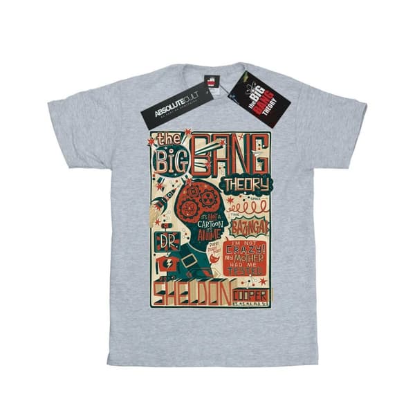 Big Bang Theory T-shirt i bomull med infografisk affisch för flickor