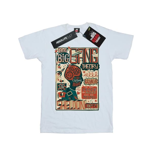Big Bang Theory T-shirt i bomull med infografisk affisch för flickor