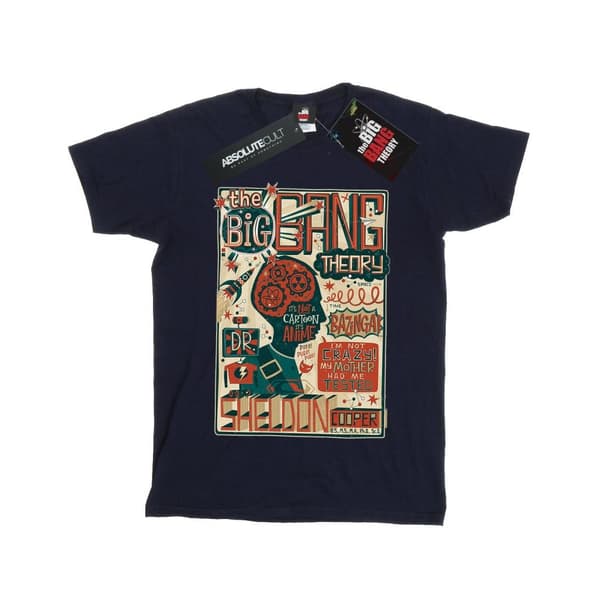 Big Bang Theory T-shirt i bomull med infografisk affisch för flickor