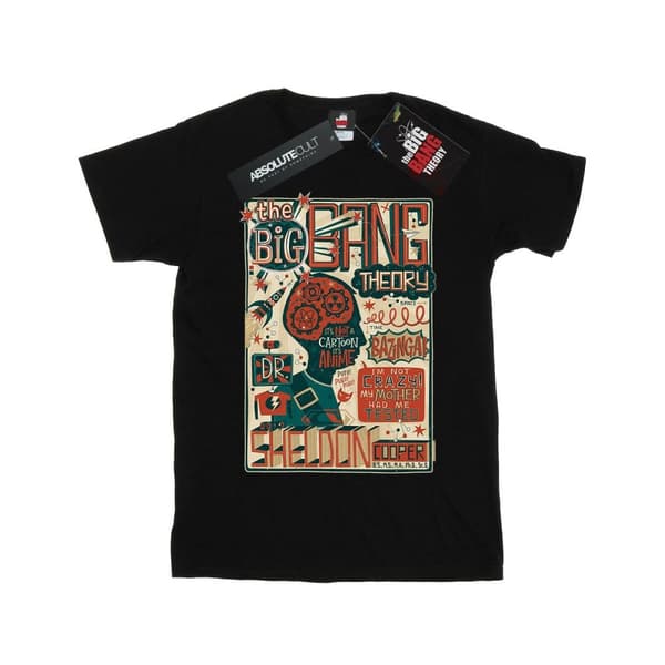Big Bang Theory T-shirt i bomull med infografisk affisch för flickor