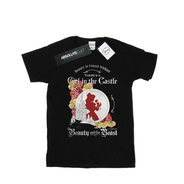 Disney Womens/Ladies Beauty And The Beast Girl in The Castle Cotton Boyfriend T-Shirt