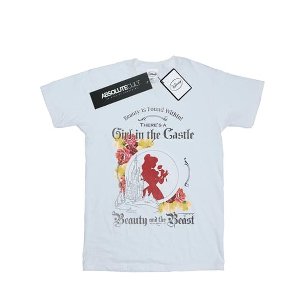 Disney Womens/Ladies Beauty And The Beast Girl in The Castle Cotton Boyfriend T-Shirt
