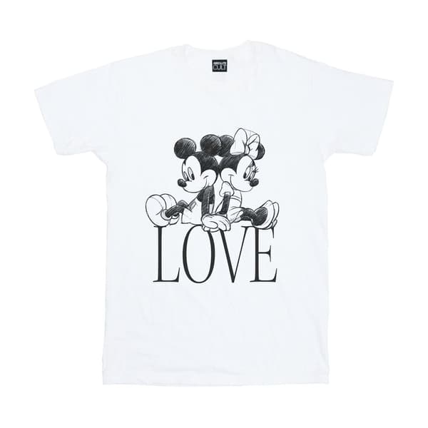Disney Girls Mickey And Minnie Mouse Love T-shirt i bomull