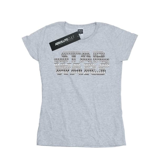 Star Wars Womens/Ladies Aztec Logo Mono Cotton T-Shirt